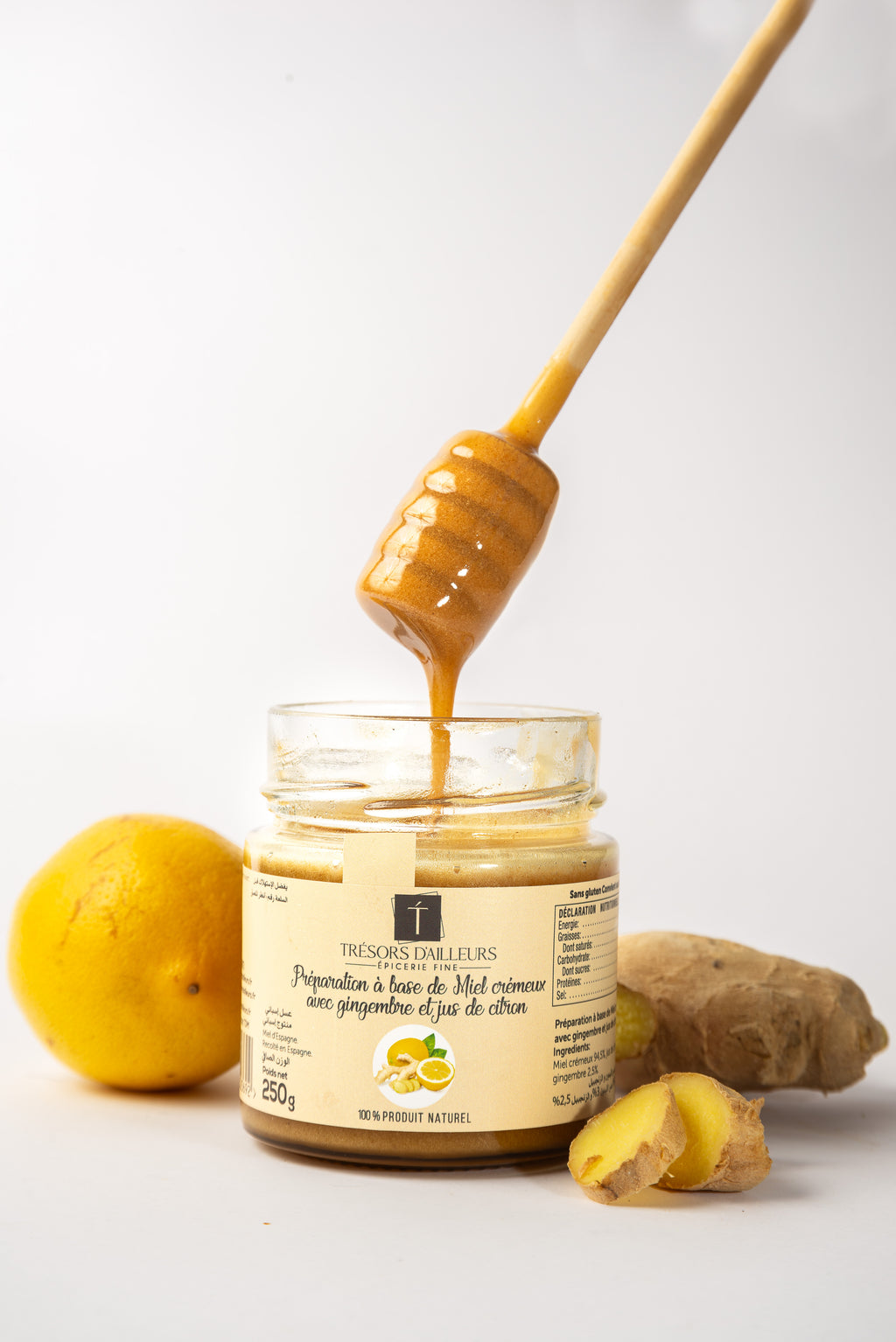 Miel au Gingembre et jus de Citron 250g
